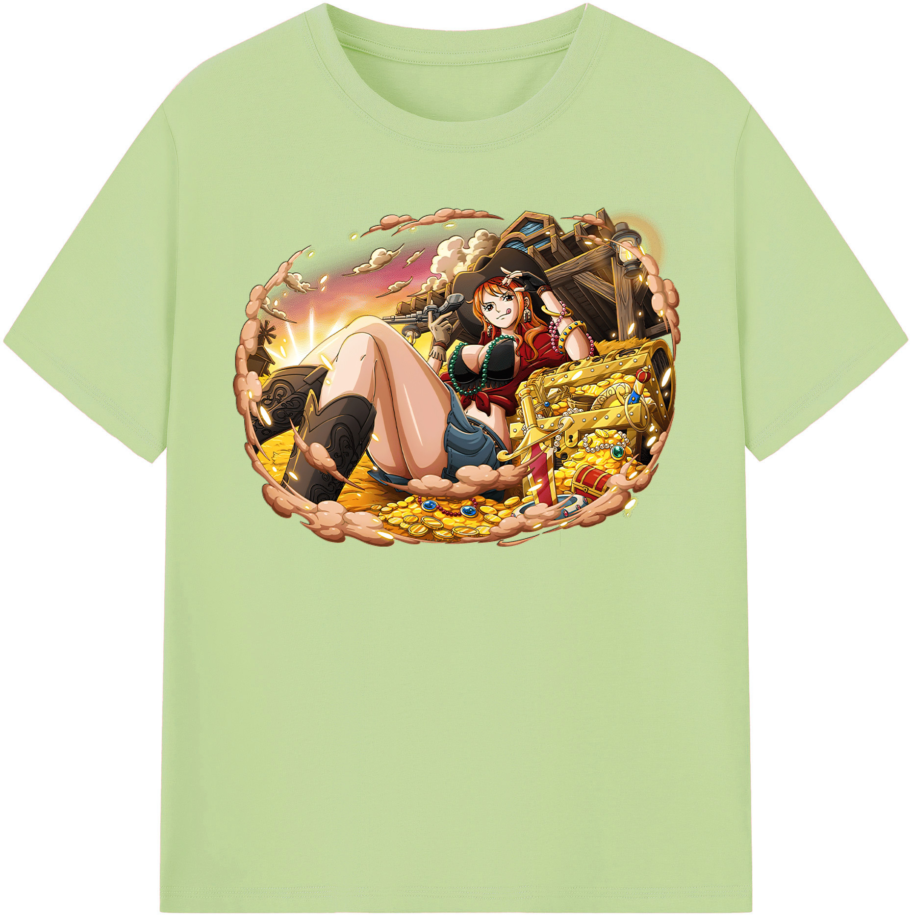 ワンピース ナミ ONE PIECE Nami 綿100％半袖Tシャツ（フロントプリント）